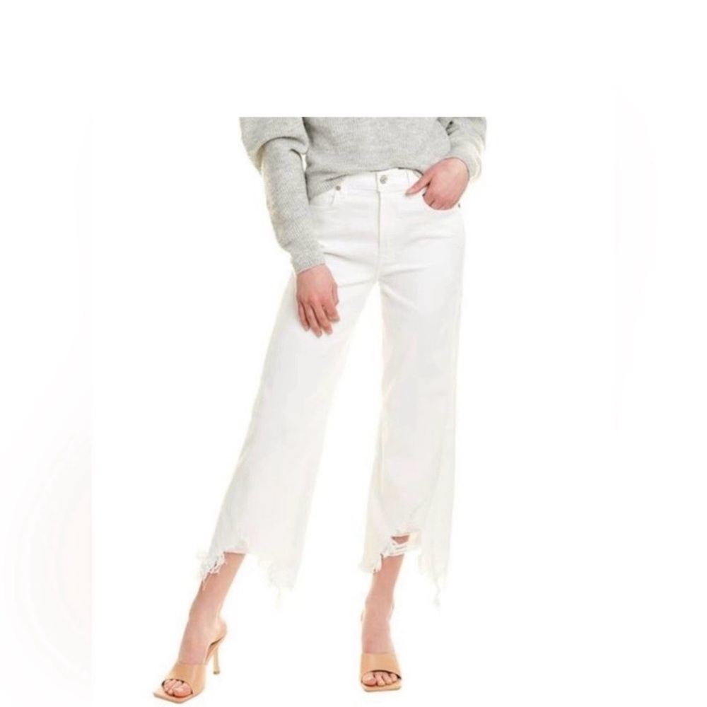 7 For All Mankind White Flare Jeans